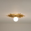 Rennnsan Vionne 23" W 1 - Light Sunburst Milk Glass Mid-Century Modern Dimmable Flush Mount - 2 of 4