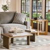Spassway Wooden Coffee Table Sets Modern Splicing Design Coffee Tables with End Table Living Room Table Set for Apartment Home Office - 2 of 4