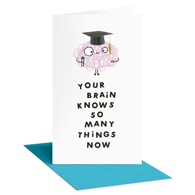 Recycled Paper Greetings Graduation Money Gift Card Holder Brain Knows Many Things