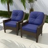 EAGLE PEAK Azure Bay Set of 2 Outdoor Wicker Patio Chairs, Weather Resistant Rattan Furniture, Deep Seats - 2 of 4