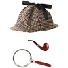 HalloweenCostumes.com    Spy Detective Accessory Kit, Brown/Brown - 3 of 4
