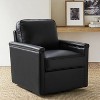 Rosa 29'' Wide Genuine Leather 360¬∞Swivel Armchair with Nailhead Trims |ARTFUL LIVING DESIGN - 3 of 4
