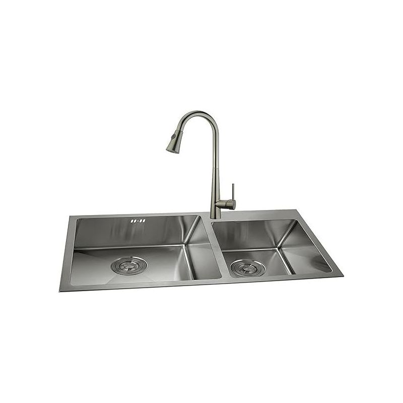 Legion Furniture UPC Kitchen Faucet with Deck Plate Brushed Nickel/Brass, 1 of 2