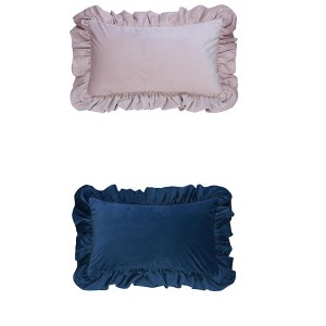 REGALWOVEN 2 Pcs Scalloped Trim Outdoor Throw Pillow Covers for Sofa Living Room Home Decor - 1 of 4