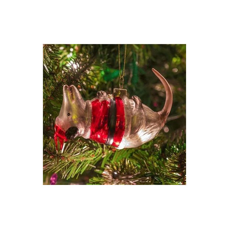 Accoutrements Santa Possum Hand-Blown Glass Holiday Ornament, 4 of 5