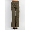 Slickblue Olive Cargo Parachute Pants, High-Rise Waist, Elastic Waistband, Side Pockets, Full Length, Size S-L - 2 of 4