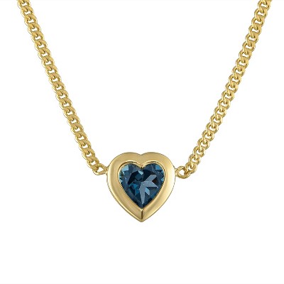 Designs By Gioelli 14K Gold Over Sterling Silver Gemstone Curb Chain Necklace