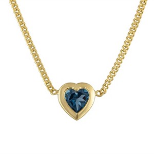 Designs By Gioelli 14K Gold Over Sterling Silver Gemstone Curb Chain Necklace - 1 of 2