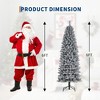 6FT Pencil Christmas Tree,Artificial Pre-Lit Christmas Tree,Realistic Frosted Xmas Tree Holiday Decoration - 3 of 4