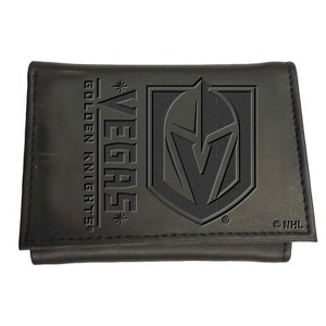 Evergreen NHL Vegas Golden Knights Black Leather Trifold Wallet Officially Licensed with Gift Box - 1 of 1
