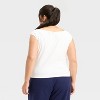 Women's Slim Fit Short Sleeve Off the Shoulder Top - A New Day™ - 2 of 3