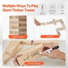 VEVOR Tumbling Timber Toy, 54 Blocks Medium Tumble Tower Blocks Game, Pine Wood Tumbling Tower Game with Carry Bag and Scoreboard - 3 of 4