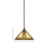 Toltec Lighting Any 1 - Light Pendant in  Bronze with 14" Santa Cruz Art Glass Shade - 2 of 2