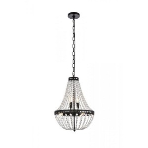 Elegant Lighting Valeria 14 inch pendant in black - 1 of 4