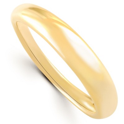 Pompeii3 Women's 14k Yellow Gold Stackable High Tapered Dome Polished Band Shiny Ring