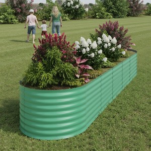 COZONY Galvanized Raised Garden Bed, Tall Metal Planter Box for Vegetables, Flowers and Herbs - 1 of 4