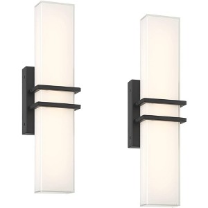 Possini Euro Design Possini Euro Exeter 17" Wide Black LED Bathroom Vanity Light Set of 2 - 1 of 4