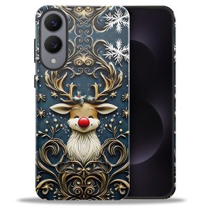 BONGEEK Case Compatible with Samsung Galaxy S23Ultra,Scratch Resistant Hybrid 2-Layer Hard Shell Bright Phone Case,Christmas Snowflake Reindeer Lovely - 1 of 4