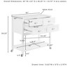 HomeStock  Connell Rolling Kitchen Island Cart, Microwave Stand, Coffee Bar with Storage Drawers, Gray - 4 of 4