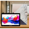 LINSAY 10.1"Octa Core  256GB Storage Android 15 Tablet with Black Pink White Marble Case - 4 of 4