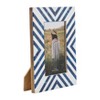 Sagebrook Home 4" x 6" Decorative Photo Frame - Contemporary Polyresin Blue and White Striped Picture Frame - Home - 2 of 4