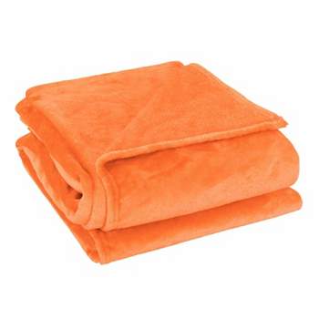 PiccoCasa 100% Polyester Soft Warm Fleece Plain Plush Bed Blankets 1 Pc