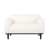 Contemporary 2-Seater Loveseat, Boucle or Velvet Upholstery, Birch Wood Legs for Living Room - 2 of 4