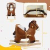 SEVOBAL Toy Vehicles Plush Baby Rocking Horse with Sound and Safety Belt for Toddler Fun and Comfort, Brown, 26.8"*13"*17.7" - 3 of 4