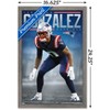 Trends International NFL New England Patriots - Christian Gonzalez 24 Framed Wall Poster Prints - 3 of 4