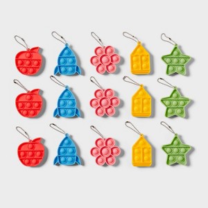 15ct Bubble Pop Keychain Classroom Party Favor - Spritz™ - 1 of 3