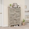 Shoe Storage Cabinet with 3 Flip Drawers,Freestanding Shoe Storage for Entryway with 2 Side Hooks - 2 of 4