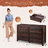 GALAXHERO Farmhouse 6 Drawer Wood Dresser, 53.07" Wide Storage Organizer with Double Rustic Handles TV Stand for 60" TV - 4 of 4