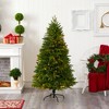 Nearly Natural 5-ft Sun Valley Fir Artificial Christmas Tree with 200 Clear LED Lights - 4 of 4