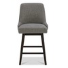 Spruce&Spring Upholstered Counter Height Swivel Barstool with Back - 2 of 4