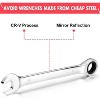 GustoWave Complete Ratcheting Wrench Set 20pcs - Metric and Standard - Combination Ratchet Wrench Set - Cr-V Steel with Tool Bag for Home - 4 of 4