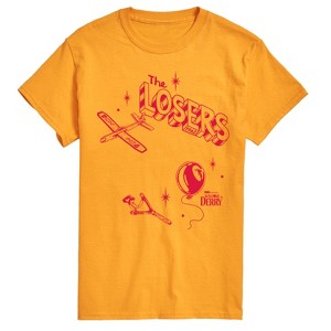 Men's It: Welcome to Derry Welcome To Derry The Losers Short Sleeve Graphic T-Shirt - Gold - Small - 1 of 3