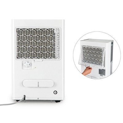 BLACK+DECKER 50 Pint White and Gray Portable Dehumidifier with Humidistat