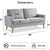 Vipbear 68" Sofa Fabric Couch,Comfy Loveseat with Spring Cushion, Solid Wood, Tool-Free Assembly - 4 of 4