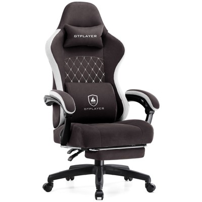 GTPLAYER Gaming Chair, Computer Office Chair with Pocket Spring Cushion, Linkage Armrests and Footrest