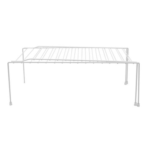 YBM Home YBM Adjustable Wire Kitchen Cabinet Helper Shelf Organizer, White