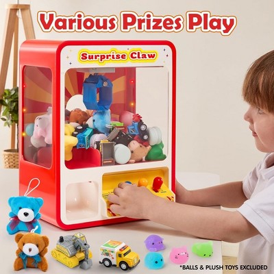 Red and White LED Light Mini Claw Machine Arcade Toy