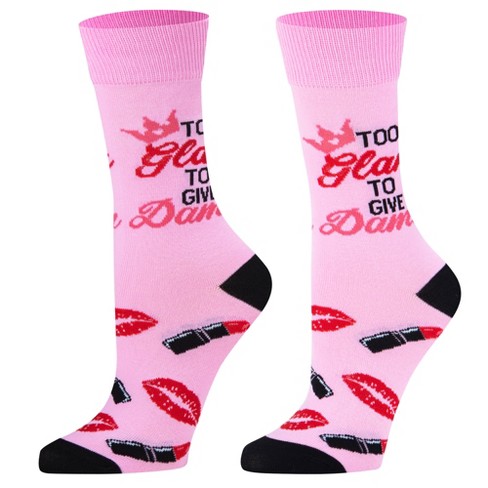 Crazy Socks, Too Glam, Funny Novelty Socks, Adult, Medium
