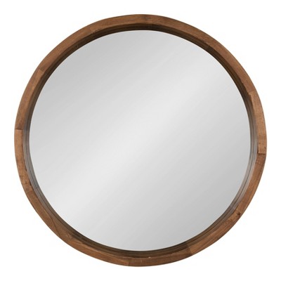 Round Wood Mirror Target, 40 Inch Round Wooden Mirror
