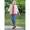 ellos Plus Size Sheer Lace Trim Duster Cardigan - 4 of 4