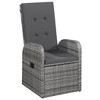 vidaXL Patio Dining Set Seat 3/5/7 Piece Black/Gray 31.5"/55.1" Table Length - 4 of 4