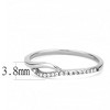 Slickblue Women's Clear CZ Stackable Band Ring - Polished Stainless Steel, Minimalist Style, No Plating, Size 5-10 - 3 of 4