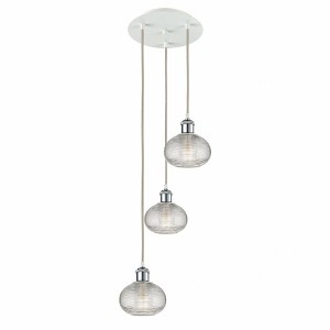 Ithaca - 3 Light Cord Hung Multi Pendant In Industrial Style-21.75 Inches Tall and 12.5 Inches Wide - 1 of 1