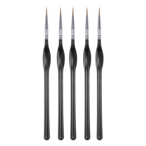 Unique Bargains Detail Nylon Hair Miniature Painting Brush 5 Pcs - 1 of 4