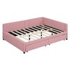 NicBex Full Size Daybed with Storage Upholstered Linen Fabric Daybed Frame with 2 Spacious Drawers for Living Rooms - 4 of 4