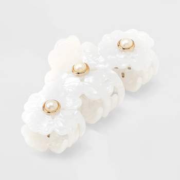 Pearl Flower Claw Hair Clip - A New Day™